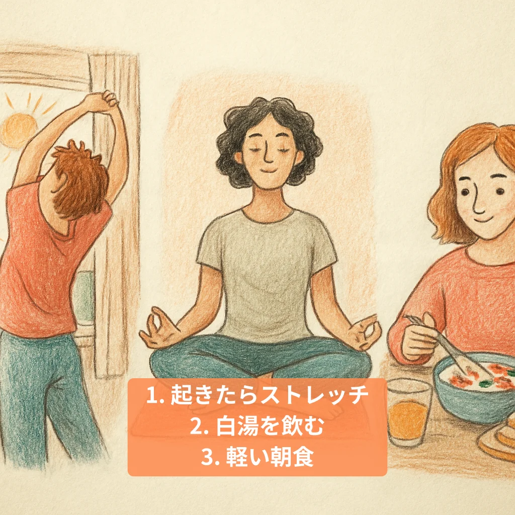 忙しい朝を効率化！朝の3ステップルーティン