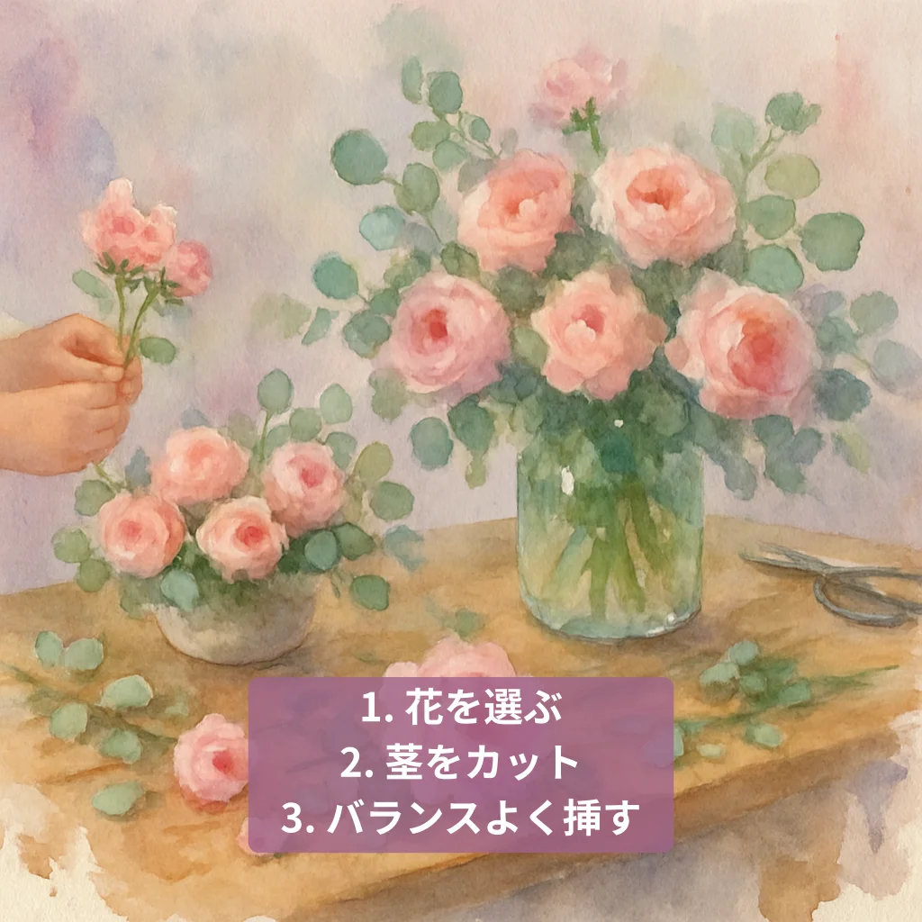 季節の花を楽しむアレンジメント教室