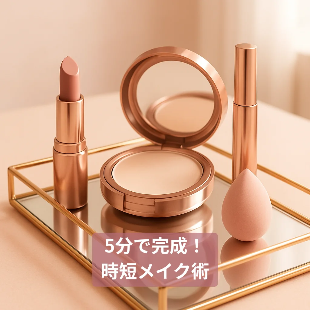 忙しい朝でも5分で完成！時短メイク術